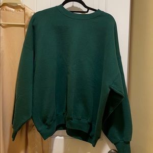 Plain green sweatshirt